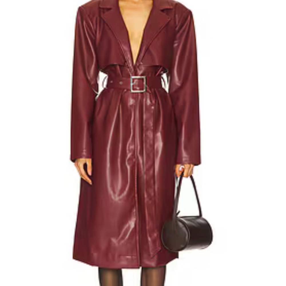 WeWoreWhat Deep Red Trench Coat